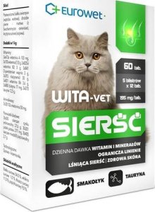 EUROWET WitaVet Witaminy Dla Kota Na Sierść 60tabl 2