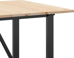 vidaXL Stół jadalniany z czworokątnymi nogami, 140x80x75 cm 7