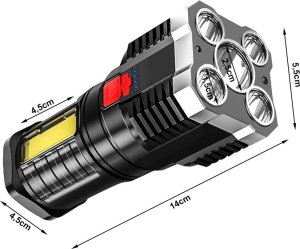 Latarka Verk Latarka akumulatorowa szperacz biwakowa led mocna wojskowa policyjna usb Latarka akumulatorowa szperacz biwakowa led mocna wojskowa policyjna usb 11