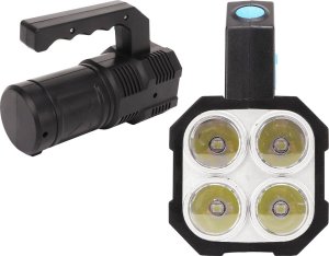 Latarka Verk Latarka akumulatorowa szperacz biwakowa led mocna wojskowa policyjna 2w1 Latarka akumulatorowa szperacz biwakowa led mocna wojskowa policyjna 2w1 8