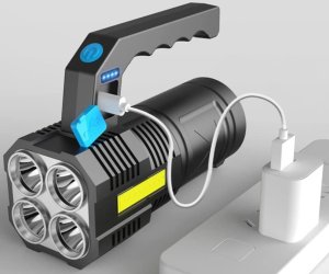 Latarka Verk Latarka akumulatorowa szperacz biwakowa led mocna wojskowa policyjna 2w1 Latarka akumulatorowa szperacz biwakowa led mocna wojskowa policyjna 2w1 10