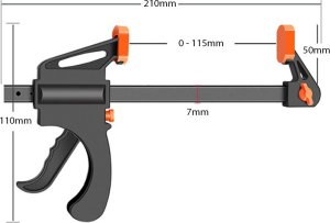 Verk Ścisk zacisk stolarski uchwyt jednoręczny 115mm Ścisk zacisk stolarski uchwyt jednoręczny 115mm 7