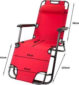 Verk Leżak ogrodowy plażowy składany poduszka grawitacyjny wzmocniony miękki Leżak ogrodowy plażowy składany poduszka grawitacyjny wzmocniony miękki 10
