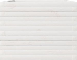 vidaXL Donica ogrodowa, biała, 110x60x46 cm, lite drewno sosnowe 6