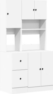 vidaXL Szafka kuchenna, biała, 95x50x180 cm, materiał drewnopochodny 2