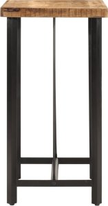 vidaXL Stolik barowy, 55x55x107 cm, lite drewno mango i żelazo 3