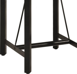 vidaXL Stolik barowy, 55x55x107 cm, lite drewno mango i żelazo 6