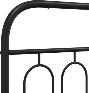vidaXL Metalowe wezgłowie łóżka, czarne, 183 cm 5