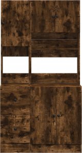 vidaXL Szafka kuchenna, przydymiony dąb, 95x50x180 cm 4