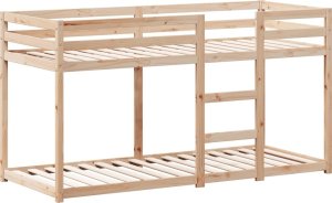 vidaXL Łóżko z piętrem i daszkiem, 80x200 cm, lite drewno sosnowe 7