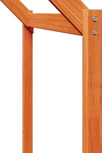 vidaXL Łóżko z piętrem i daszkiem, woskowy brąz, 90x190 cm, sosnowe 9