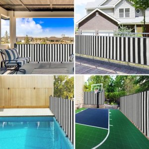 vidaXL Siatka cieniująca, antracytowo-biała, 1,5x50 m, HDPE, 195 g/m 7