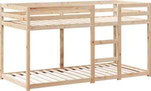 vidaXL Łóżko z piętrem i daszkiem, 80x200 cm, lite drewno sosnowe 7