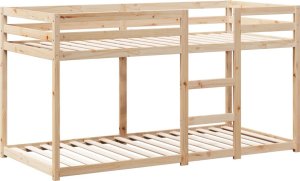 vidaXL Łóżko z piętrem i daszkiem, 90x200 cm, lite drewno sosnowe 7