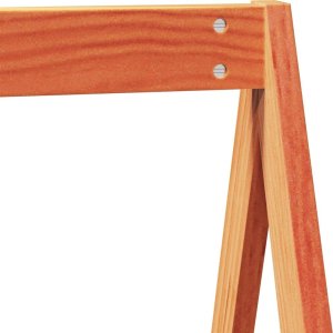 vidaXL Łóżko z piętrem i daszkiem, woskowy brąz, 80x200 cm 10