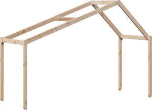 vidaXL Wysokie łóżko z dachem, 80x200 cm, lite drewno sosnowe 6