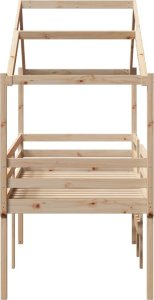 vidaXL Wysokie łóżko z dachem, 80x200 cm, lite drewno sosnowe 7