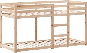 vidaXL Łóżko z piętrem i daszkiem, 90x190 cm, lite drewno sosnowe 5