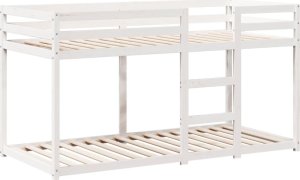 vidaXL Łóżko z piętrem i daszkiem, białe, 80x200 cm, drewno sosnowe 7