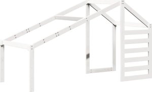 vidaXL Łóżko z piętrem i daszkiem, białe, 80x200 cm, drewno sosnowe 8