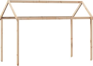 vidaXL Wysokie łóżko z dachem, 90x200 cm, lite drewno sosnowe 6