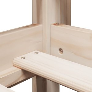 vidaXL Wysokie łóżko z dachem, 90x200 cm, lite drewno sosnowe 9