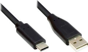 Kabel USB Alcasa USB-A - USB-C 3 m Czarny (GC-M0119) 1