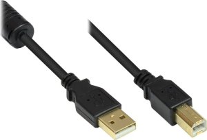 Kabel USB Alcasa USB-A - USB-B 2 m Czarny (GC-M0081) 1