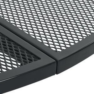 vidaXL 5-cz. zestaw z krzesłami sztaplowanymi, antracytowy, stal 7