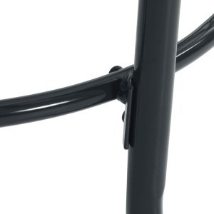 vidaXL 5-cz. zestaw z krzesłami sztaplowanymi, antracytowy, stal 8