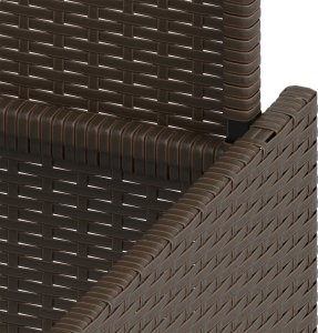 vidaXL Stół ogrodowy ze szklanym blatem, brązowy, 100x55x73 cm 12