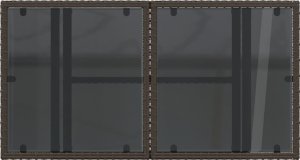 vidaXL Stół ogrodowy ze szklanym blatem, brązowy, 100x55x73 cm 9