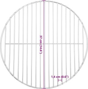 vidaXL Ruszt do grilla, okrągły, 37 cm, stal nierdzewna 304 6
