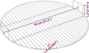 vidaXL Ruszt do grilla, z uchwytami, 54 cm, stal nierdzewna 304 6