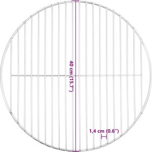 vidaXL Ruszt do grilla, okrągły, 40 cm, stal nierdzewna 304 6