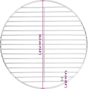 vidaXL Ruszt do grilla, okrągły, 34,5 cm, stal nierdzewna 304 6