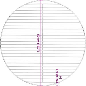 vidaXL Ruszt do grilla, okrągły, 50 cm, stal nierdzewna 304 6
