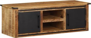 vidaXL Szafka pod TV, z drzwiczkami, 105x35x36 cm, lite drewno mango 1