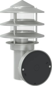 Kinkiet vidaXL Kinkiety zewnętrzne z czujnikiem ruchu, 2 szt., srebrne, stal 6