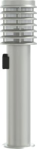 vidaXL Lampy ogrodowe na słupku, z gniazdkiem, 3 szt., srebrne, 60 cm 5
