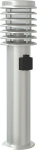vidaXL Lampy ogrodowe na słupku, z gniazdkiem, 3 szt., srebrne, 60 cm 6