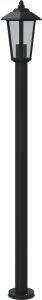 vidaXL Lampy ogrodowe na słupku, 3 szt., czarne, 120 cm, stal 3