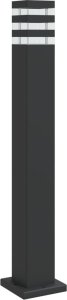 vidaXL Zewnętrzna lampa stojąca, czarna, 80 cm, aluminium 2