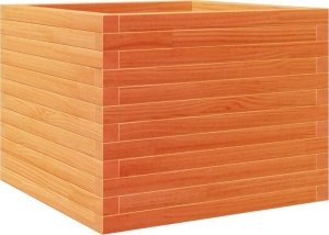 vidaXL Donica ogrodowa, woskowy brąz, 60x60x46 cm, lite drewno sosnowe 2