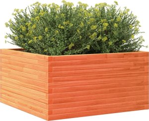 vidaXL Donica ogrodowa, woskowy brąz, 90x90x46 cm, drewno sosnowe 4