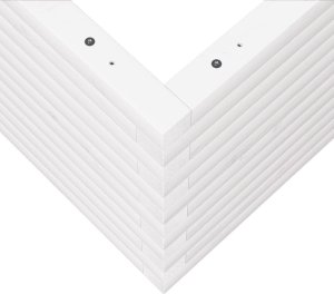 vidaXL Donica ogrodowa, biała, 50x50x46 cm, lite drewno sosnowe 8