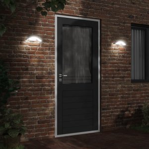 Kinkiet vidaXL Kinkiety zewnętrzne LED, 2 szt., białe, odlewane aluminium 3