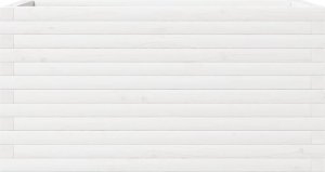 vidaXL Donica ogrodowa, biała, 90x40x46 cm, lite drewno sosnowe 5