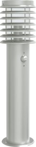 vidaXL Lampa ogrodowa na słupku, z czujnikiem, srebrna, 60 cm, stal 2