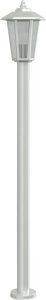 vidaXL Lampy ogrodowe na słupku, 3 szt., srebrne, 120 cm, stal 4